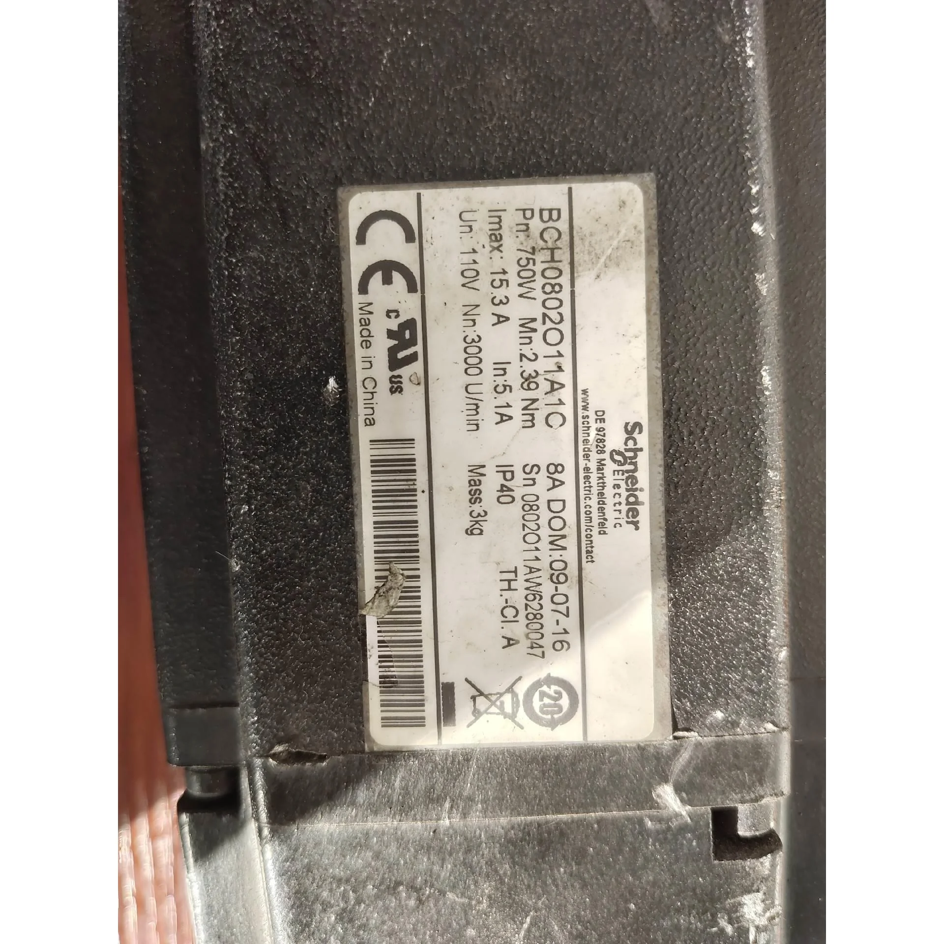 非标价施耐德 BCH0802O11A1C 伺服电机，原装拆机 包正议价