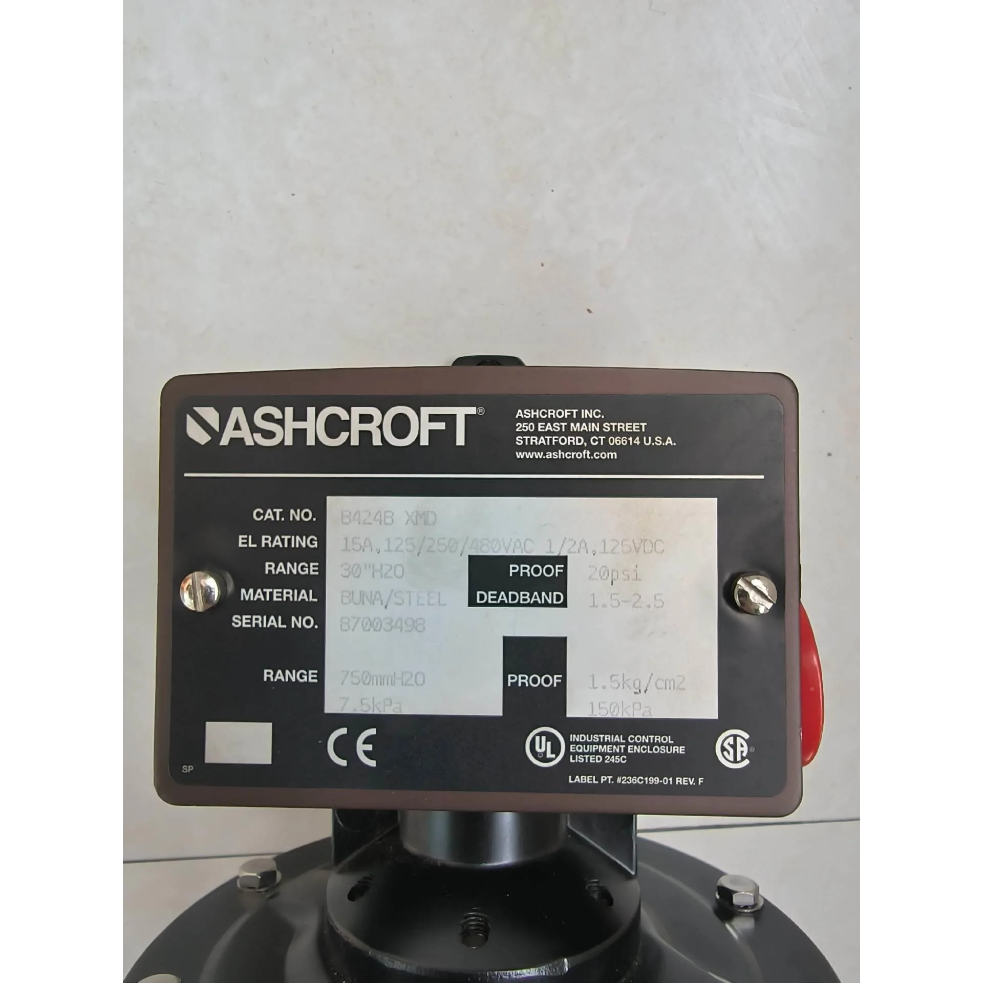 非标价全新美国雅斯科Ashcroft 压力开关ASHCROFT,议价