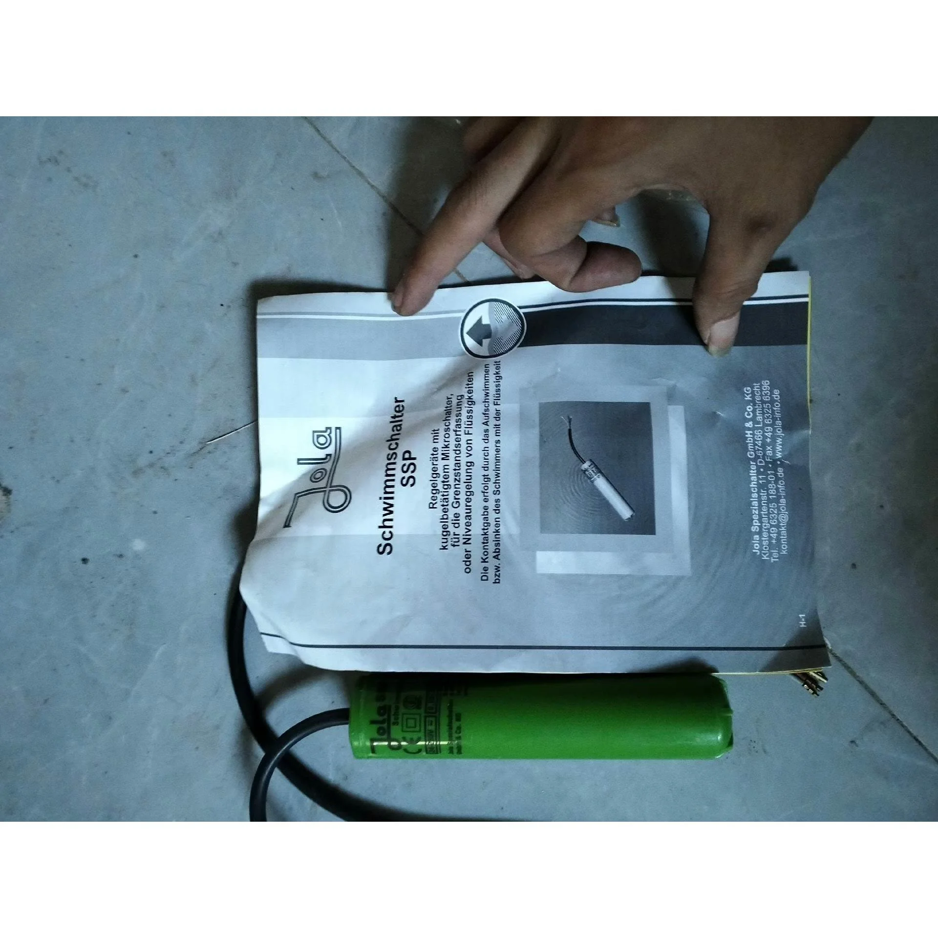 非标价议价德国JOLA液位开关SSP3/K PVC,新的未用，议价议价