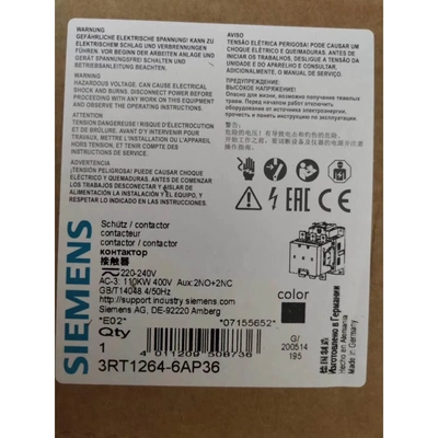 非标价西门子直空接触器 3RT1264-6AP36 3RT1265议价