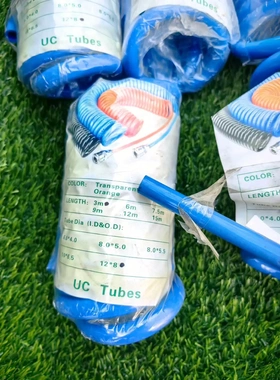 非标价3米螺旋管气管PCU1208BU-3，5根，蓝色螺旋气管12议价