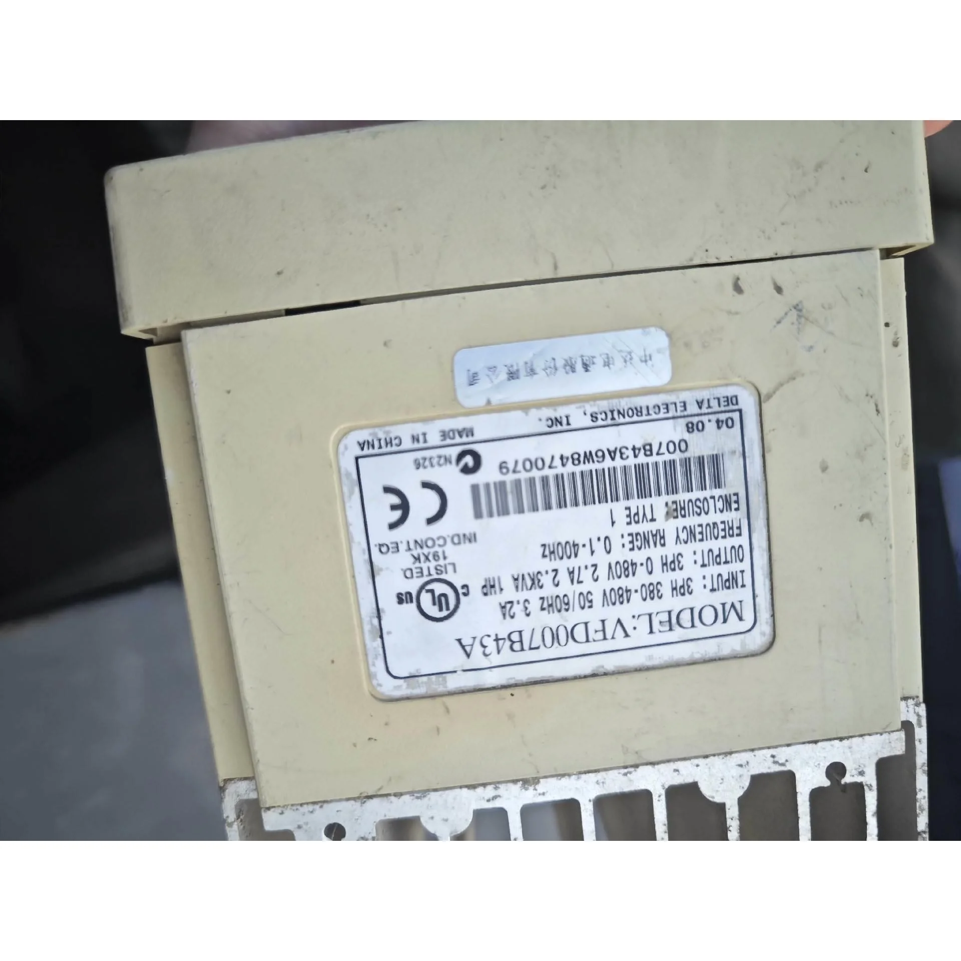 非标价台达vfd-bMODEL:VFD007B43A功率0.75k议价