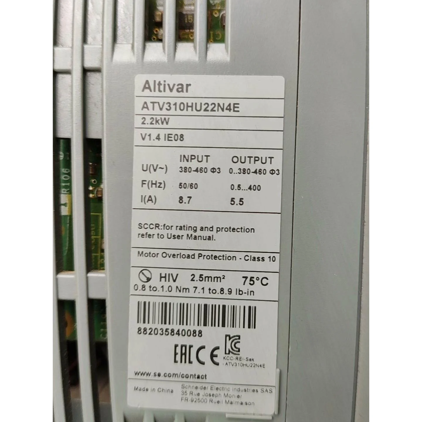 非标价ATV310HU22N4E施耐德变频器，拆机成色漂亮，功能包议价