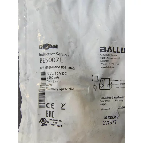 非标价巴鲁夫BES007L电感式接近开关传感器，BESM18Ml一议价