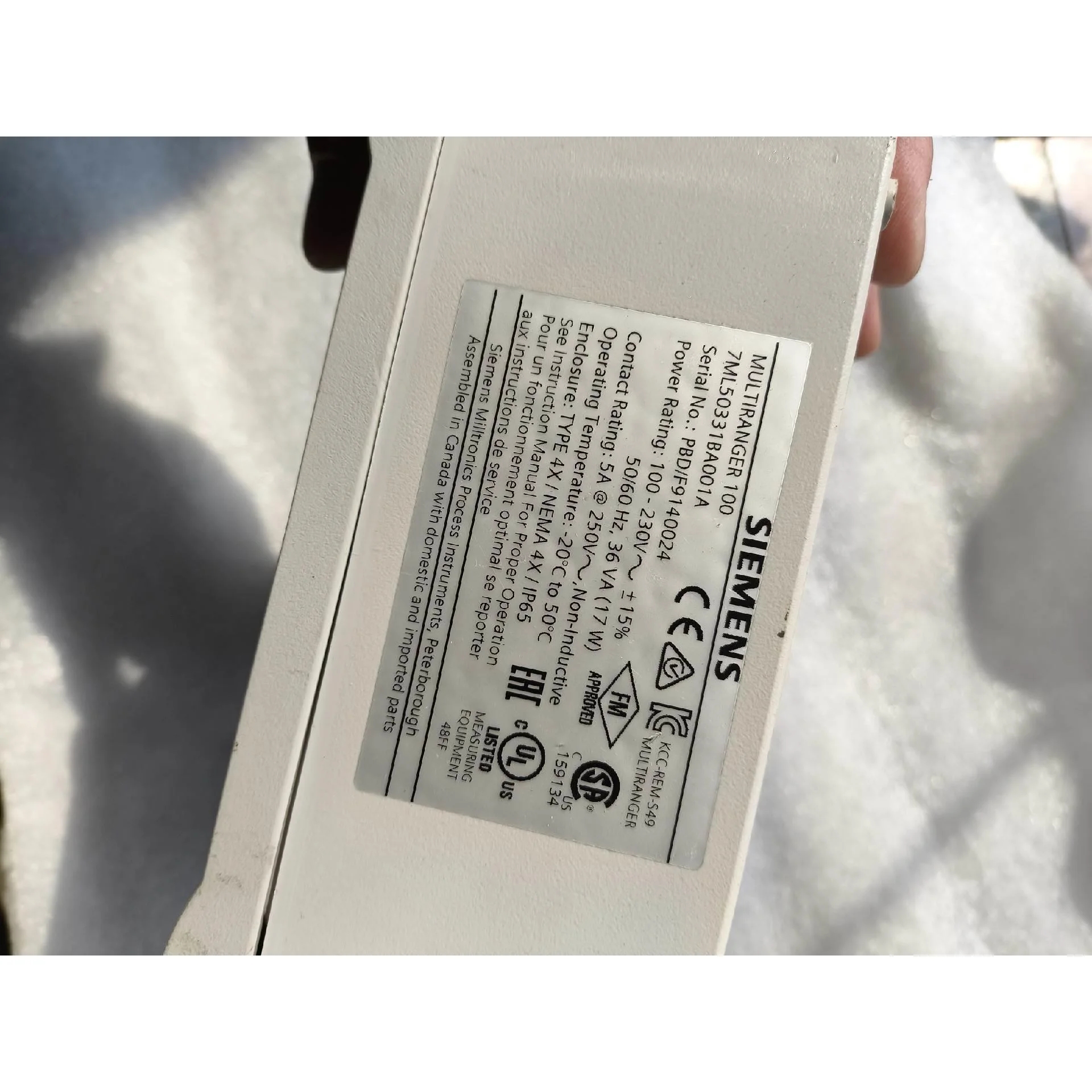 非标价7ML50331BA001A西门子超声波物位计变送器，实物拍议价