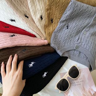 cardigan女士圆领刺绣针织开衫 Round knitted embroidered neck