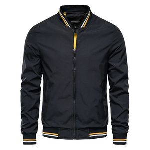 Men's standing collar jacket top男士纯色立领拉链休闲夹克上衣