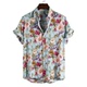 casual shirt翻领休闲碎花短袖 floral Lapel short sleeved 衬衫