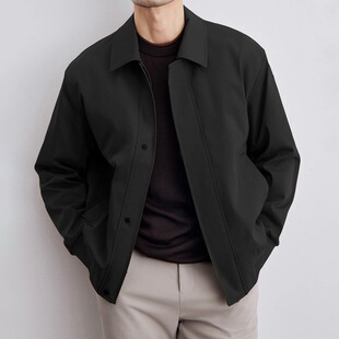 Turtleneck executive jacket男士直筒行政翻领夹克外套纯色外套