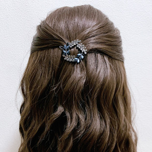 高级感迷你小号发夹水钻复古青蛙扣夹子气质新款侧边夹刘海夹顶夹