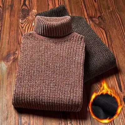 Men winter pullover knitwear tops warm turtleneck sweater