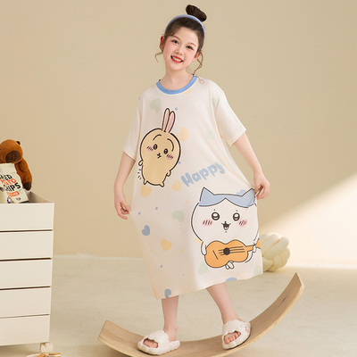 莫代尔乌萨奇睡裙女童夏季薄款