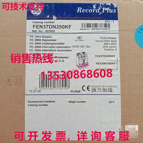 Record Plus FEN37DN250KF 断路器库存现货