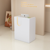 吧台收银柜台小型店铺简约现代美容院服装 柜台瑜伽馆前台接 店女装