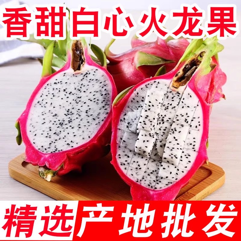 正宗白心火龙果10斤新鲜甜白肉火龙果当季热带水果整箱包邮