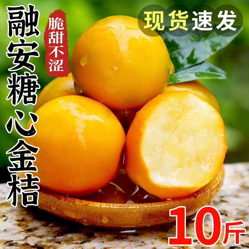 广西脆皮小金桔10斤新鲜桔子应当季现摘水果蜜金柑桔纯甜融安