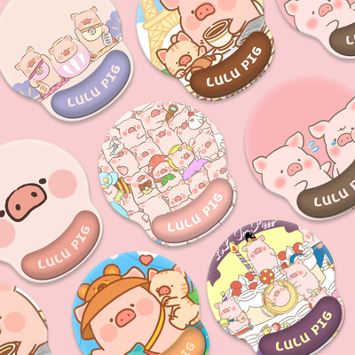 lulu猪粉猪手托手枕护腕垫鼠标垫