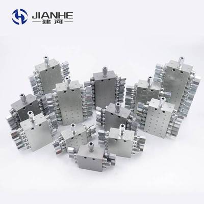 新款黄油分配器JPQA镀白锌递进式分配阀泵车整体式分配器可堵包邮