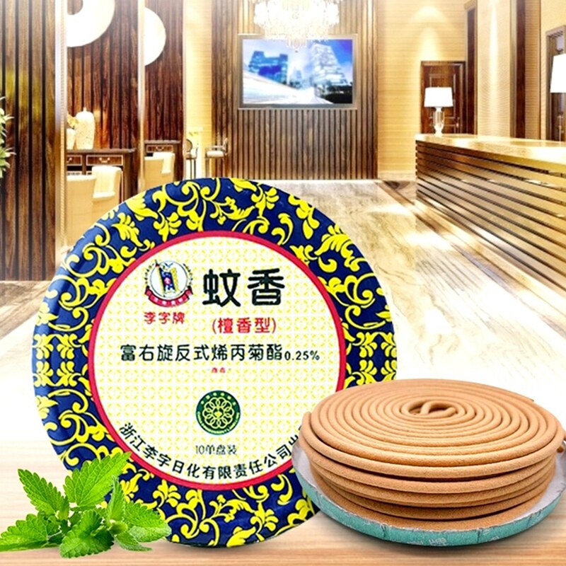 李字牌蚊香檀香型家用酒店 10盒温和配方蚊香盘式 香化妆室