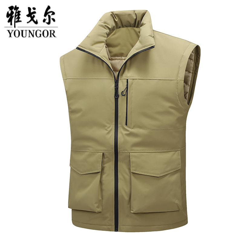 雅戈尔男士马甲外套多口袋背心