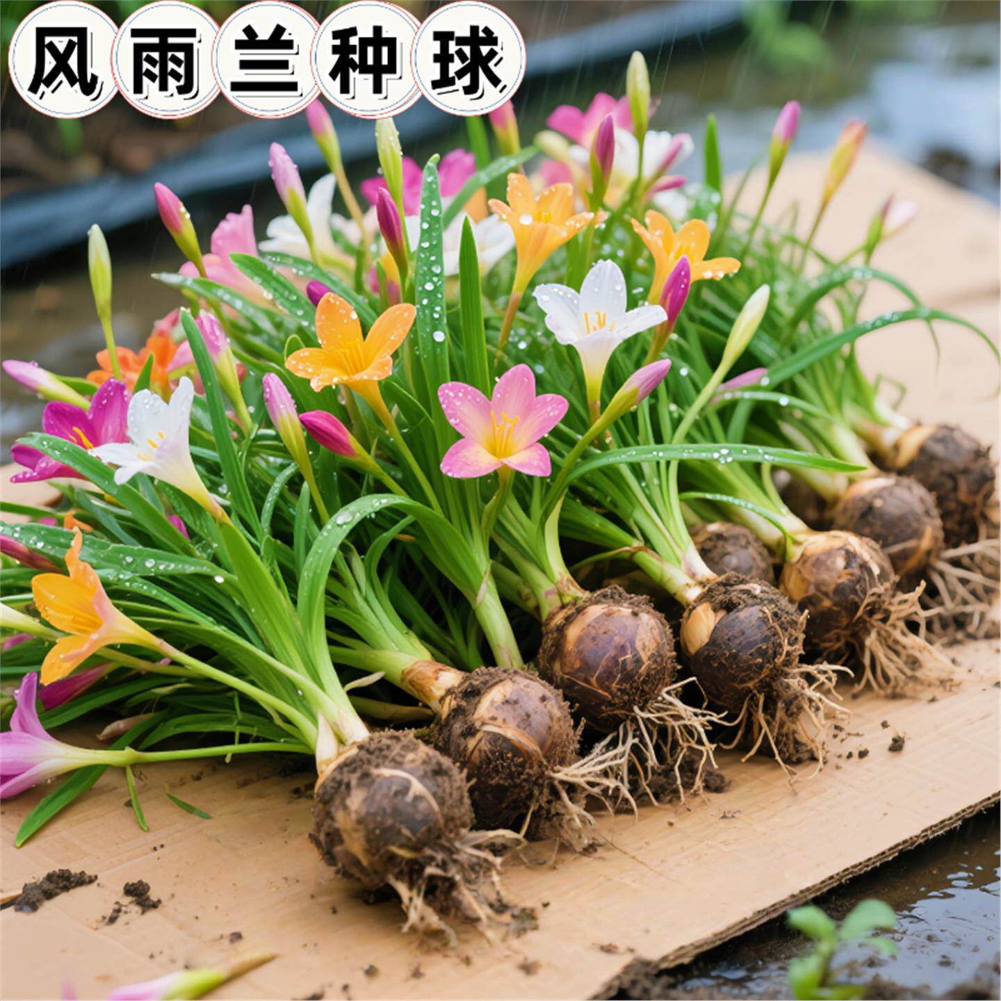 风雨兰种球清香型重瓣葱兰庭院阳台盆栽地栽耐寒耐热水培花卉绿植