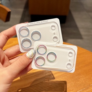 适用苹果17promax镜头膜一体全包iPhone16Plus手机后置摄像头保护膜15全覆盖玻璃防刮13mini镜头贴膜12闪粉14