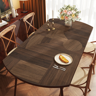 仿木纹椭圆形餐桌垫原木色防水防油防烫桌布茶几台布餐桌面保护垫