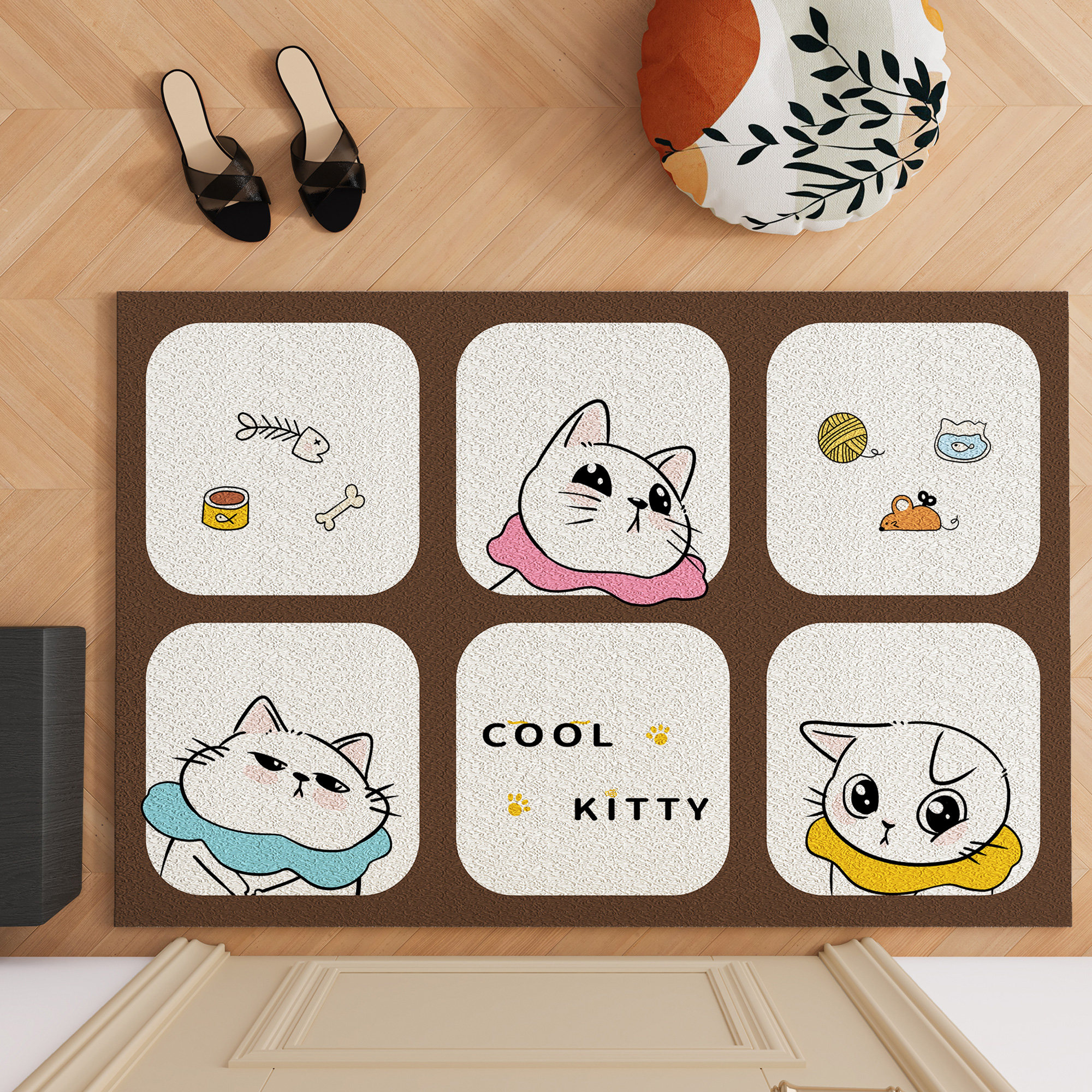 2025新款入户丝圈可裁剪防滑耐脏PVC玄关地垫门垫脚垫定制防尘垫,居家布艺,入户地垫,淘宝优惠券,粉丝福利购,淘宝优惠卷