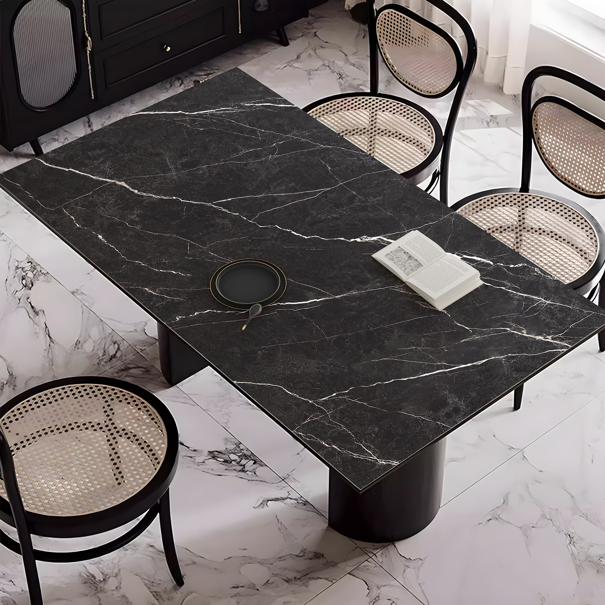 大理石餐桌垫防水防油防烫免洗桌布轻奢高级感岩板茶几桌面保护垫