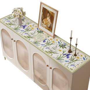 美式餐边柜皮革桌垫鞋柜玄关柜桌布防水防油免洗电视柜台面保护垫