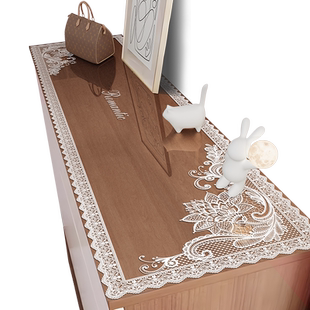蕾丝透明鞋柜盖垫pvc软玻璃餐边柜垫子防水免洗水晶板电视柜桌布