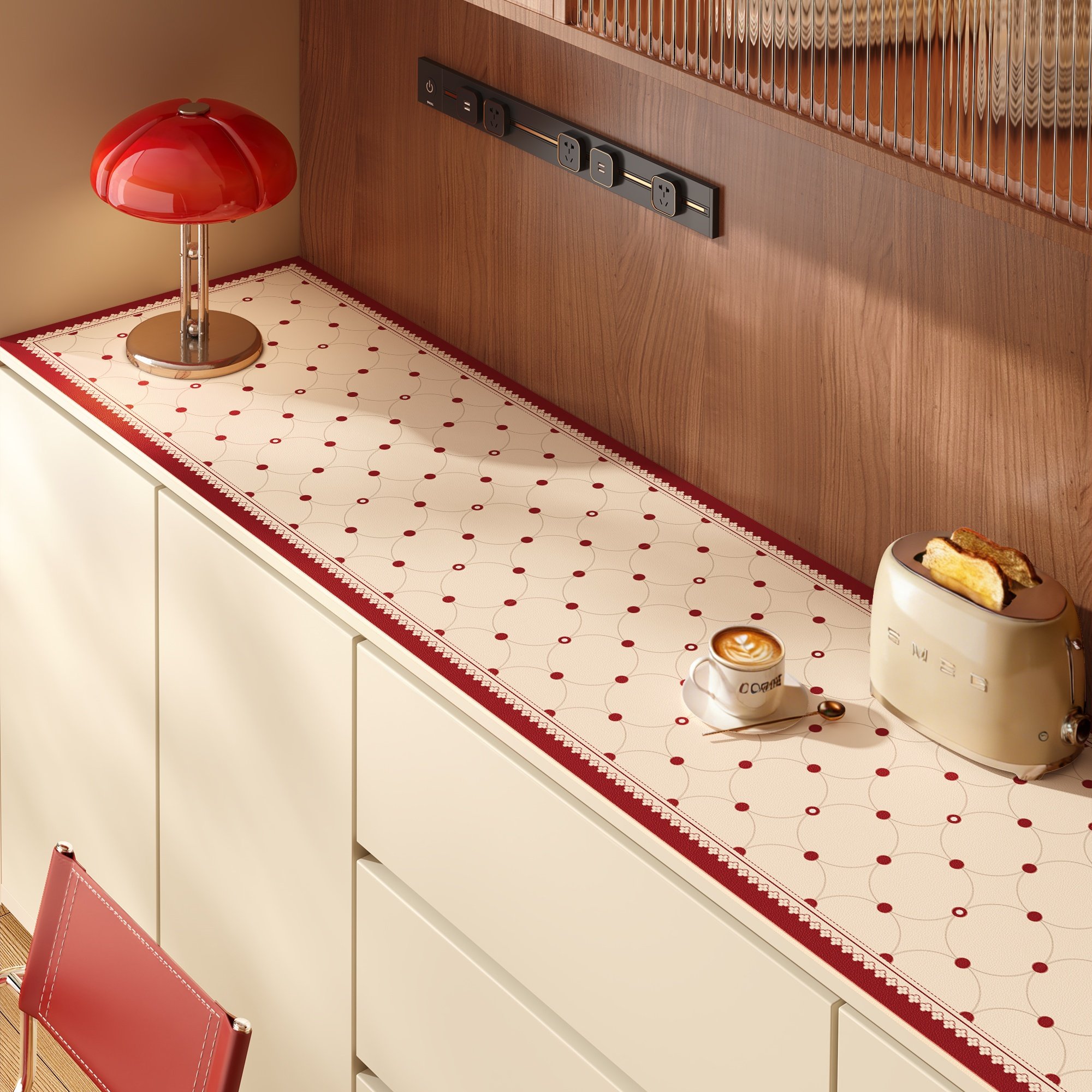 新年氛围感餐边柜垫电视柜桌布防水防油防烫长条鞋柜垫台面保护垫,居家布艺,桌布,淘宝优惠券,粉丝福利购,淘宝优惠卷