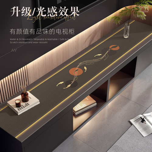 轻奢高级感电视柜保护垫防水防油长条餐边柜桌垫玄关鞋柜酒柜垫子