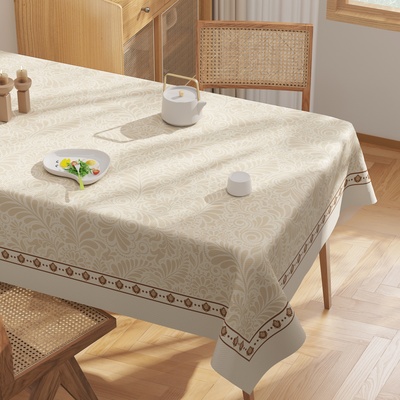 餐桌布防水防油免洗美式桌布轻奢高级感长方形茶几桌台布2025新款