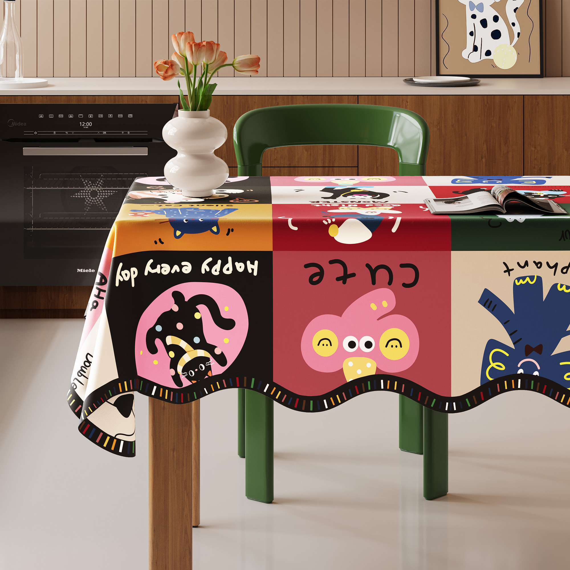 异形桌布免洗防油防水防烫餐桌布轻奢高级感卡通家用隔热茶几台布,居家布艺,桌布,淘宝优惠券,粉丝福利购,淘宝优惠卷