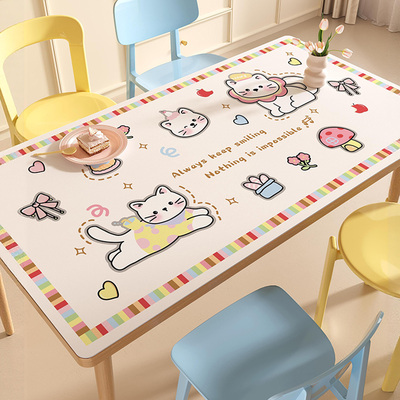 卡通多巴胺餐桌垫防水防油免洗防烫耐高温桌布隔热茶几桌面保护垫