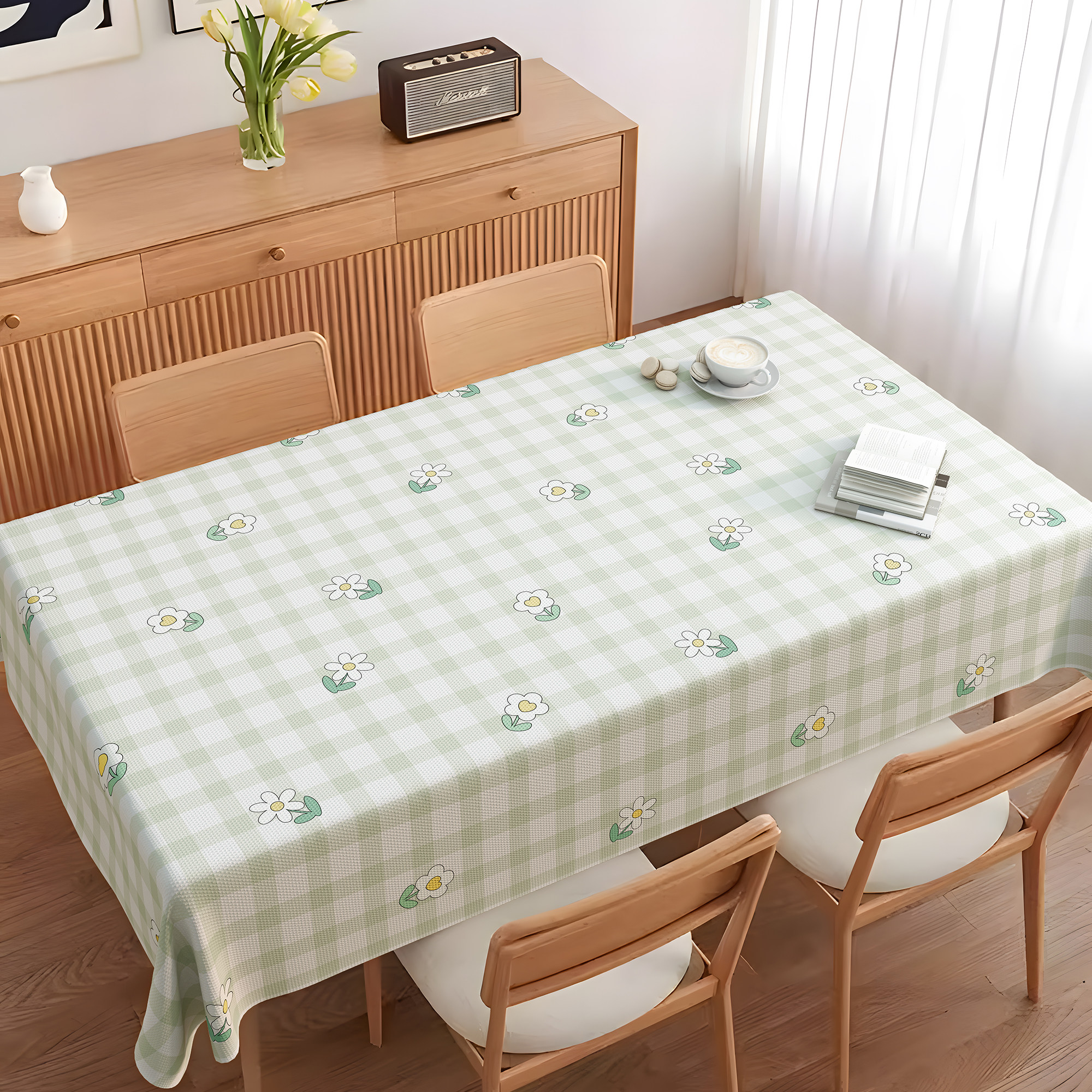 桌布免洗防水防油防烫小清新长方形餐桌布桌垫家用隔热茶几台布,居家布艺,桌布,淘宝优惠券,粉丝福利购,淘宝优惠卷