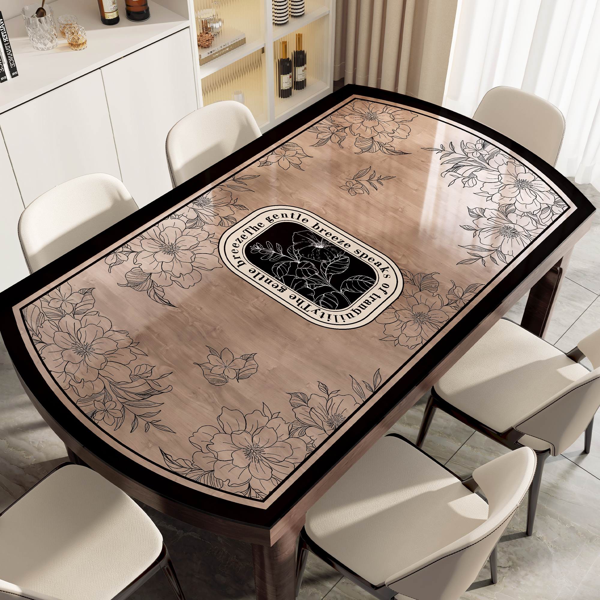 新款椭圆形餐桌垫免洗防水防油防烫桌布透明PVC镂空软玻璃茶几垫