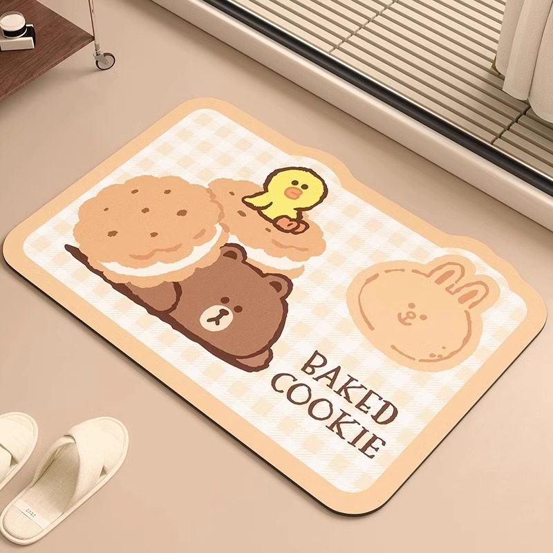 硅藻泥速干浴室地垫洗手间厕所吸水防滑门垫卫生间家用防摔脚垫子,居家布艺,家用脚垫,淘宝优惠券,粉丝福利购,淘宝优惠卷