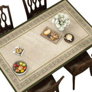 美式氛围感桌布防水防油免洗桌垫PVC皮革耐烫桌面保护垫茶几台布