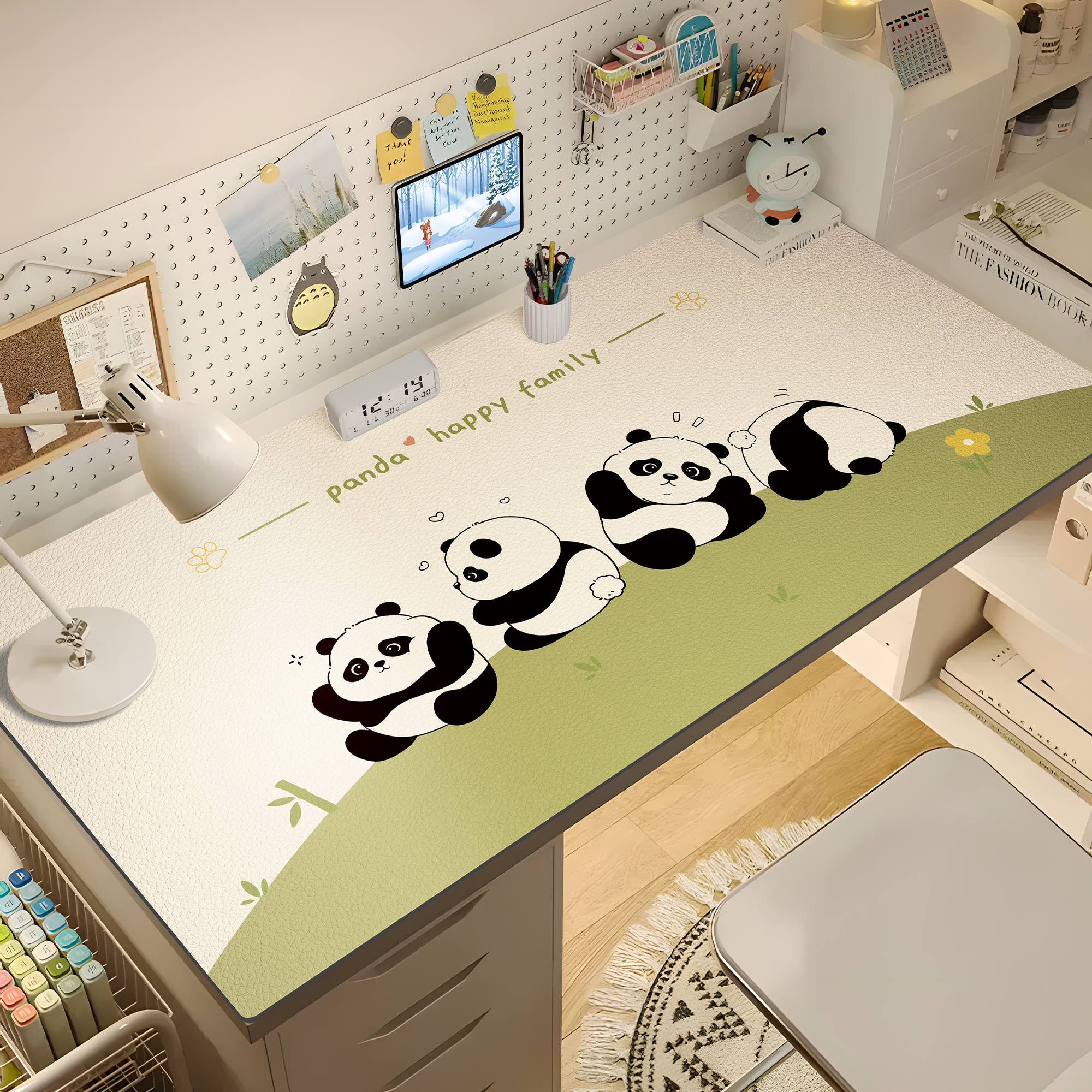 简约现代皮革防水书桌垫防油防烫