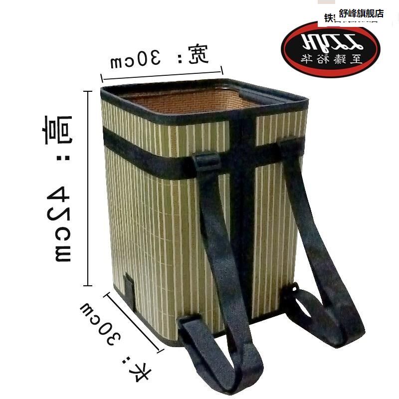 折叠式双肩背篮容手背。篓大量采茶叶编背篓采摘筐工竹背篓竹农用