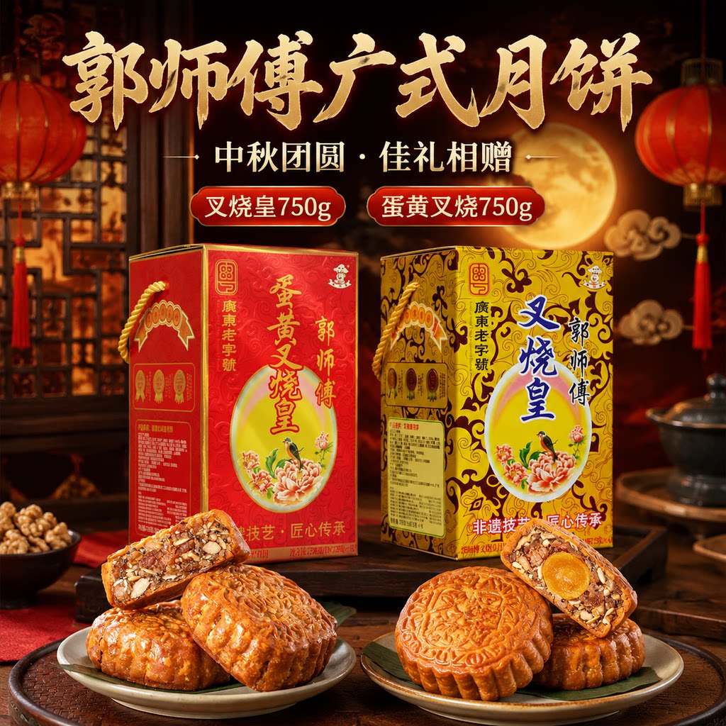 惠州特产郭师傅月饼中秋节礼盒装