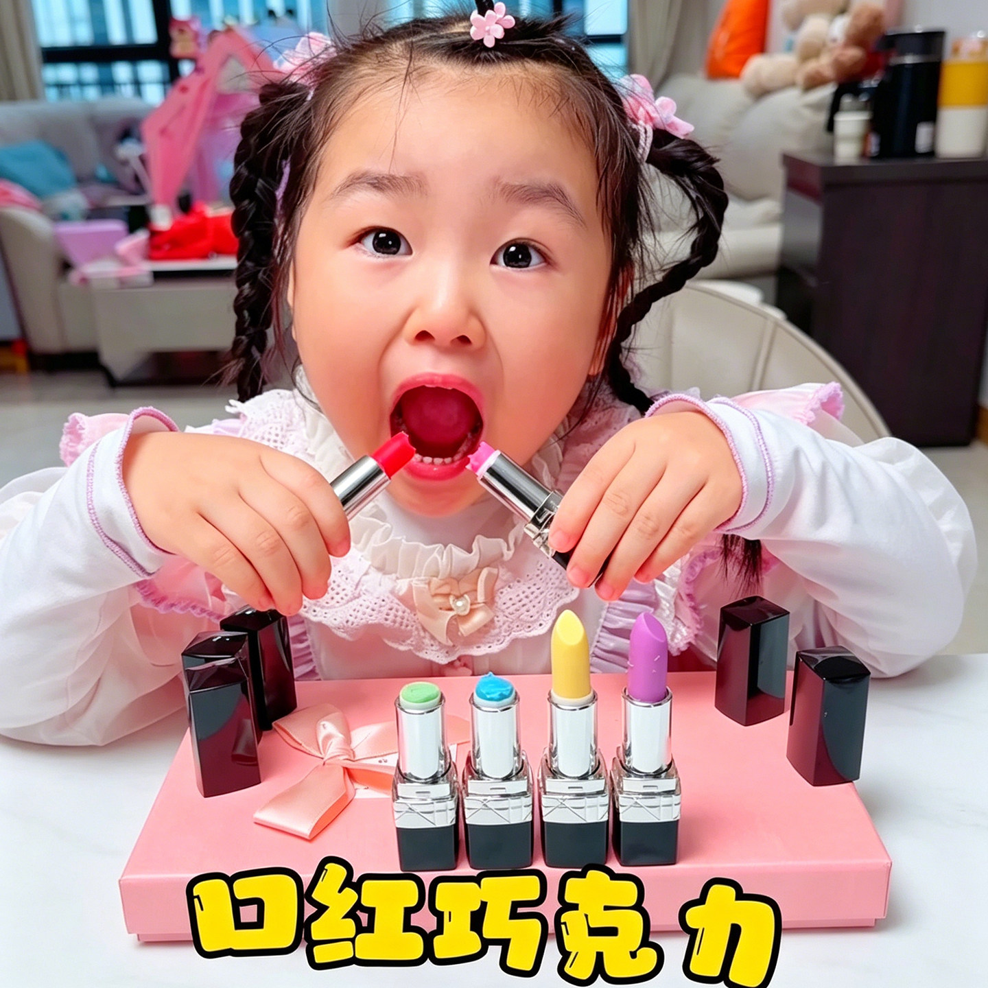 口红巧克力可食用儿童可以吃的造型巧克力香皂奇葩整蛊糖果零食