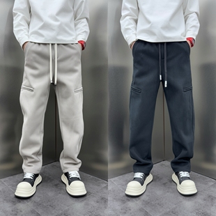 新款 百搭纯色哈伦裤 加厚休闲裤 男士 宽松直筒重磅运动卫裤 2025春季