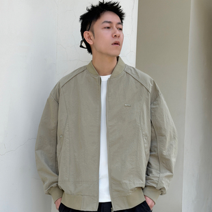 男士 2026春夏新款 美式 百搭宽松外套新款 棒球服 字母图案夹克情侣款