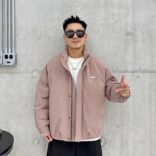 2025冬季新款加厚夹棉外套男士美式复古立领棉衣保暖抗寒棉袄夹克