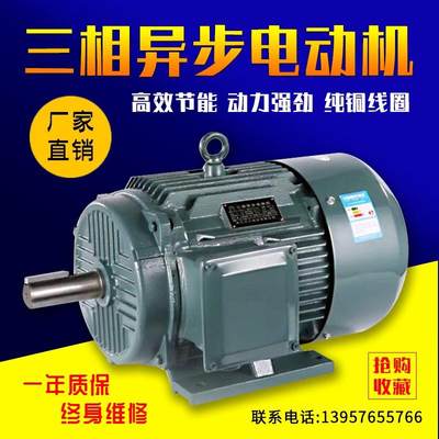 国标三相电机380V 0.75kw1.1Kw1.5KW2.2Kw YE2YE3YE4全铜芯