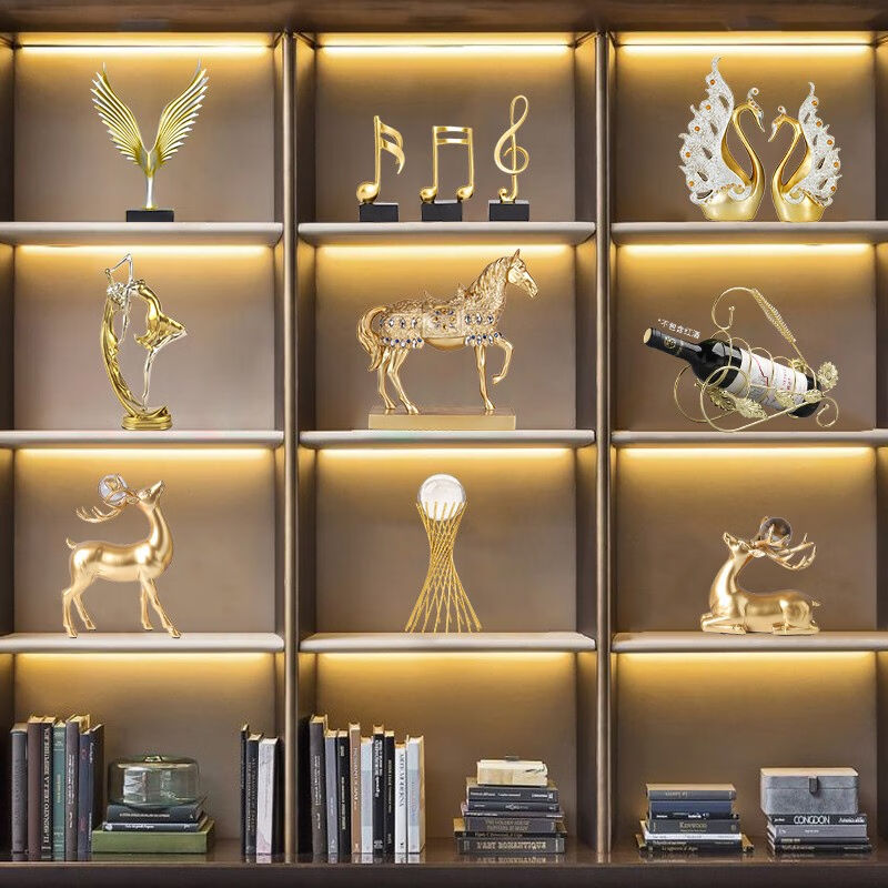 轻奢酒柜搭配套装摆件家居玄关软装饰品现代高档新房客厅高端大气