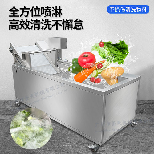 全自动果蔬清洗机 净菜加工清洗机 根茎类果蔬清洗设备气泡清洗机